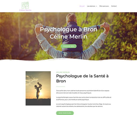 maquette de site internet de psychologue
